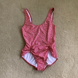 Reformation Topanga One Piece Swimsuit (red)